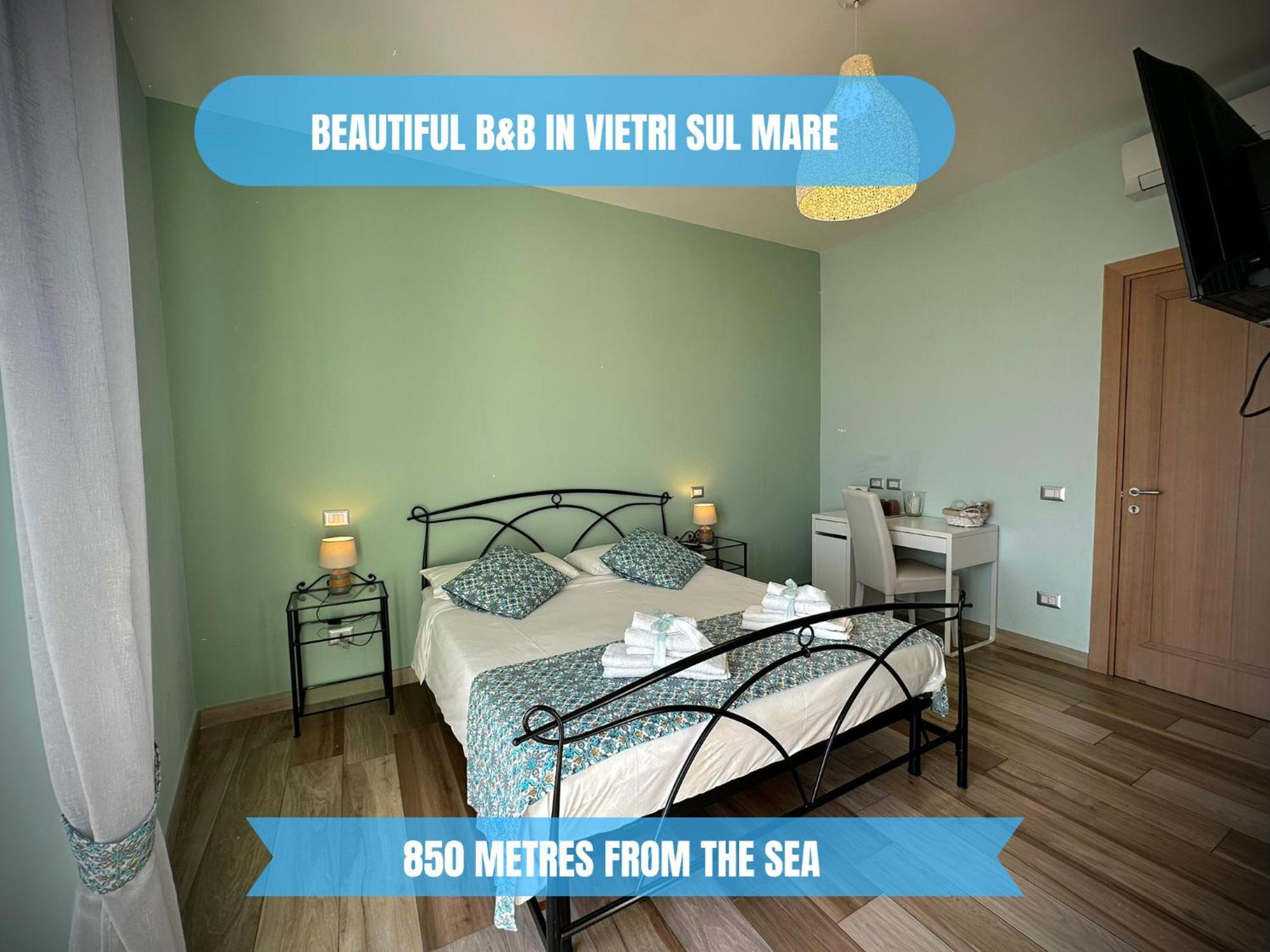 ---5 Minutes From The Sea ---Panorama And A-C Bed & Breakfast Vietri Dış mekan fotoğraf